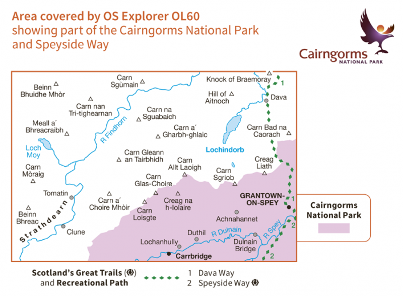 OS Explorer Map 60 - Lochindorb Grantown-on-Spey and Carrbridge-1